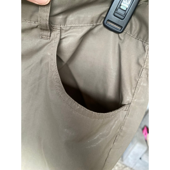 Armani Exchange Slim Fit Pants Khaki Coated A/X 33 Long Nylon-Cotton Blend Urban - Picture 4 of 7
